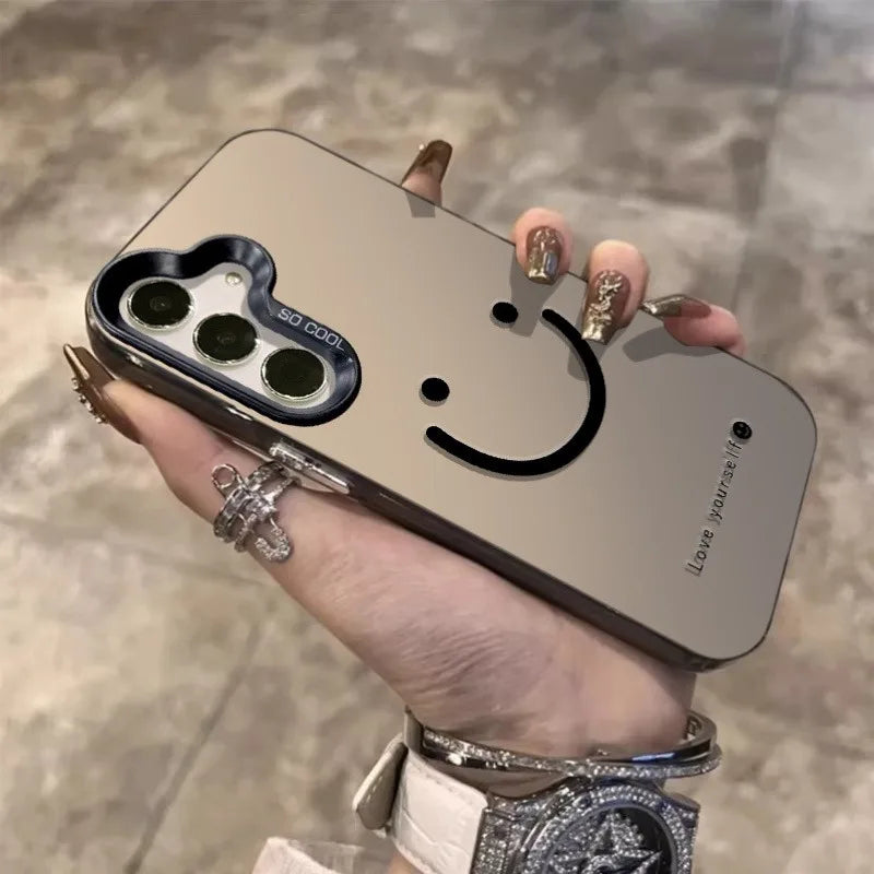 “Funda Samsung Silver Smile Cheeks – Compatible S25/S24/S23 Ultra/S22 Plus/S21 FE/A56/A55/A54/A53/A36/A25/A24”