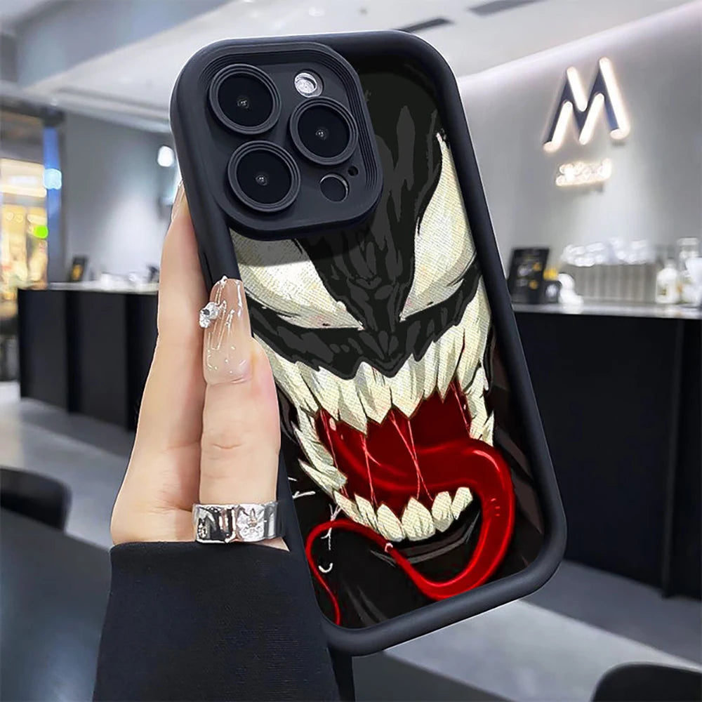 Carcasa TPU Antigolpes Textura Cuero con Graffiti - Protección Suave para iPhone