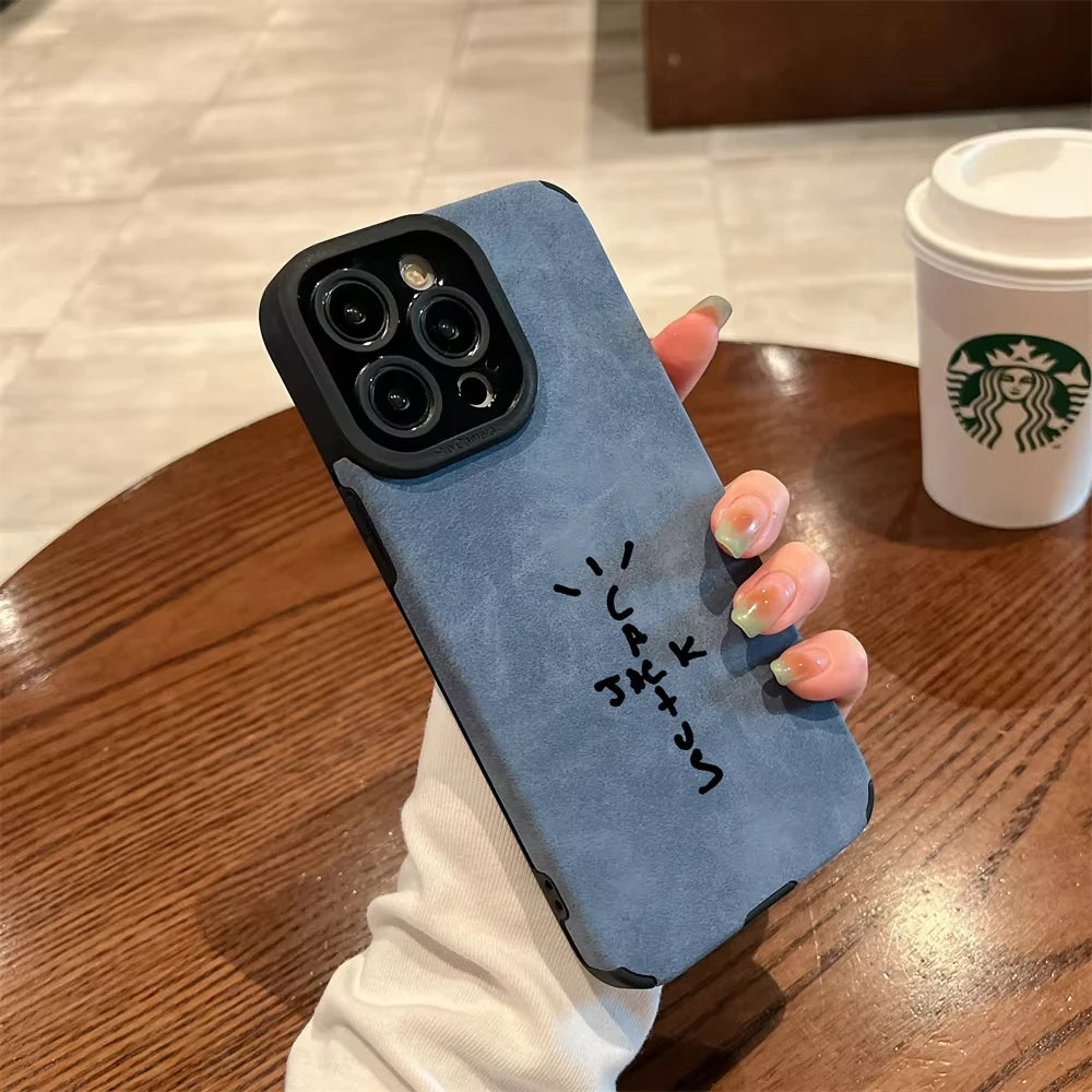 Funda Flip de Cuero PU Estilo Streetwear para iPhone [Modelo] - Diseño Urbano Hip-Hop