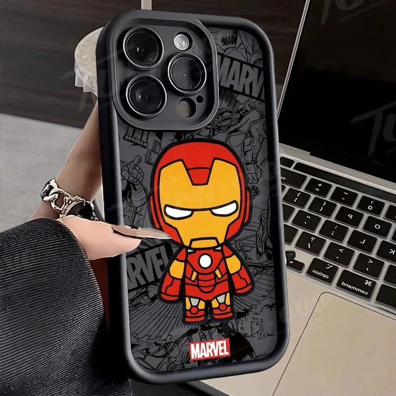 Carcasa TPU Antigolpes Textura Cuero con Graffiti - Protección Suave para iPhone