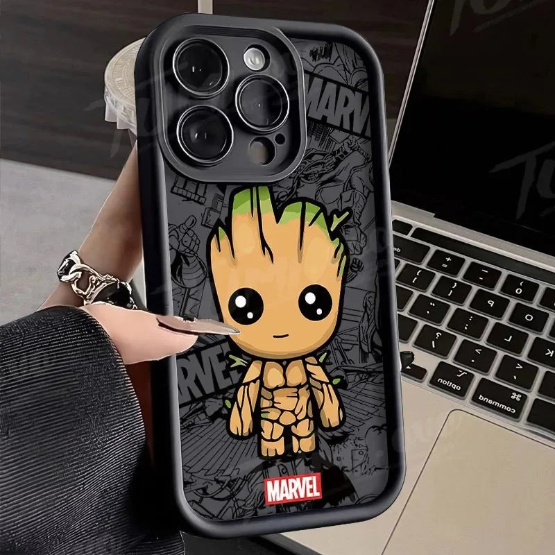 Carcasa TPU Antigolpes Textura Cuero con Graffiti - Protección Suave para iPhone