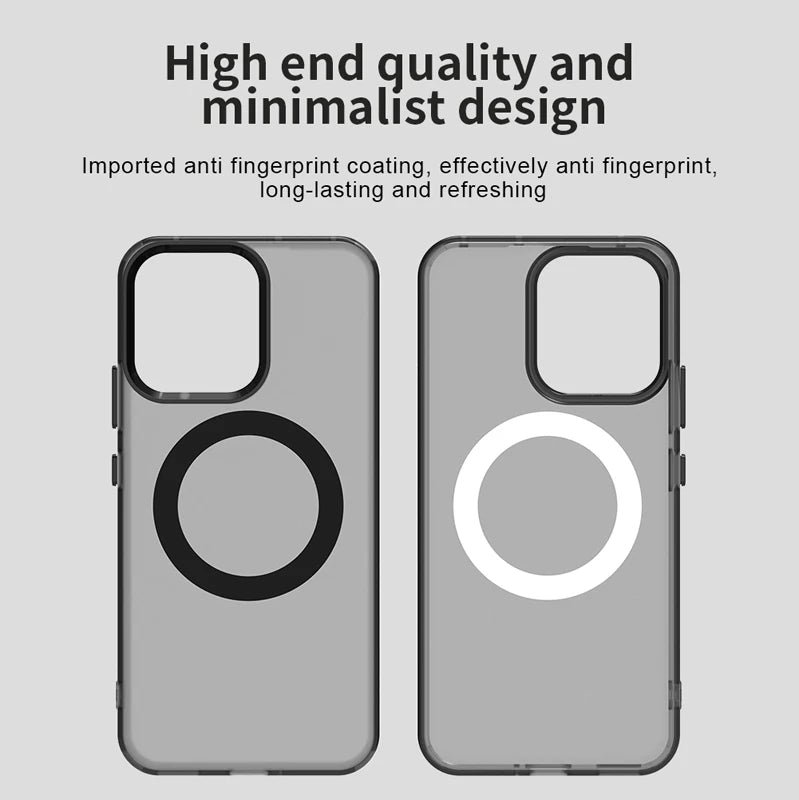 Funda OPPO Reno14F 5G – Transparente con Colores Candy, Magnética, Slim con Marco TPU y Trasera de PC