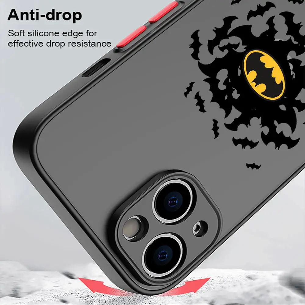 Funda Transparente con Logo de Batman para iPhone – Protección Estilizada