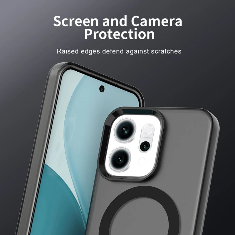 Funda OPPO Reno14F 5G – Transparente con Colores Candy, Magnética, Slim con Marco TPU y Trasera de PC