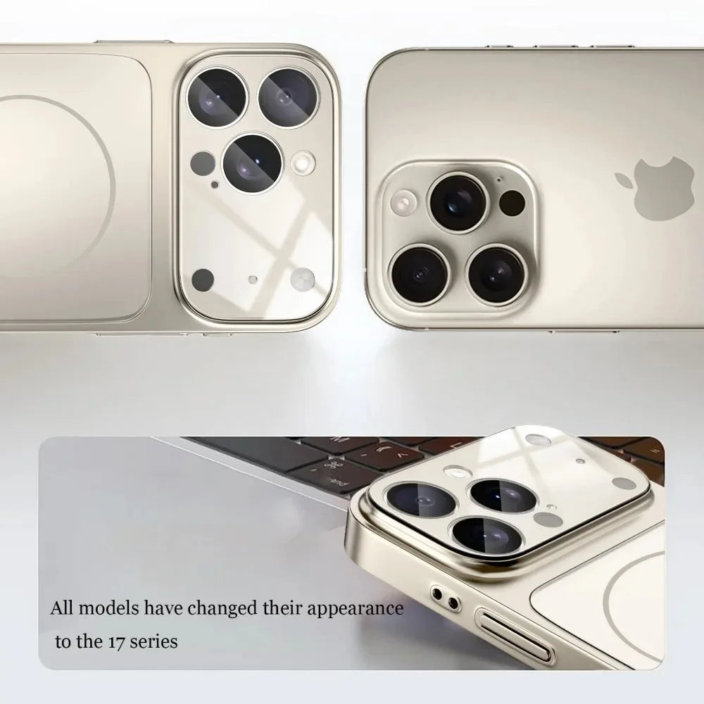 Funda Premium Nano Glass Mate para iPhone [Modelo] - Tacto Vidrio Suave con MagSafe