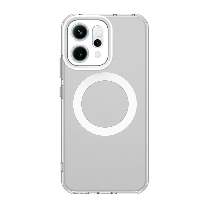 Funda OPPO Reno14F 5G – Transparente con Colores Candy, Magnética, Slim con Marco TPU y Trasera de PC