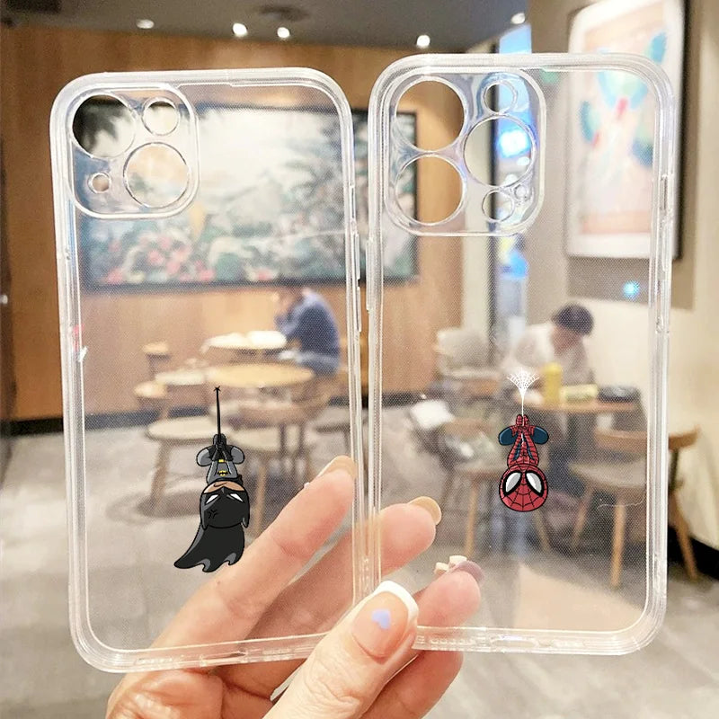 🦇🕷️ Funda Y2K Batman & Spider-Man para iPhone