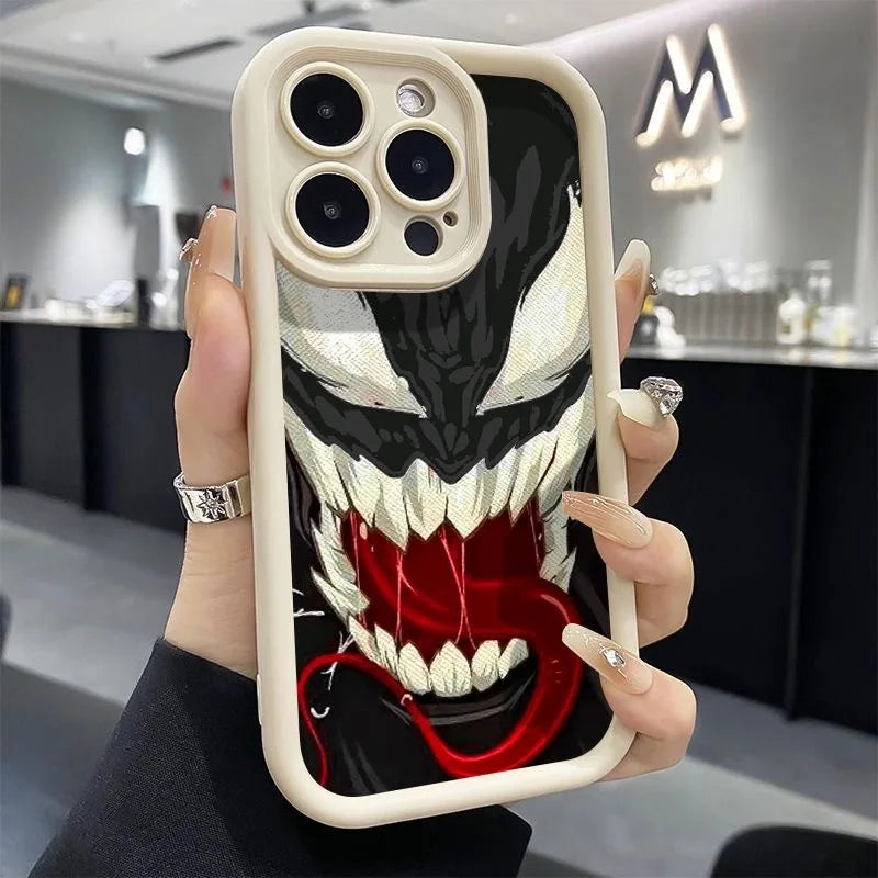 Carcasa TPU Antigolpes Textura Cuero con Graffiti - Protección Suave para iPhone