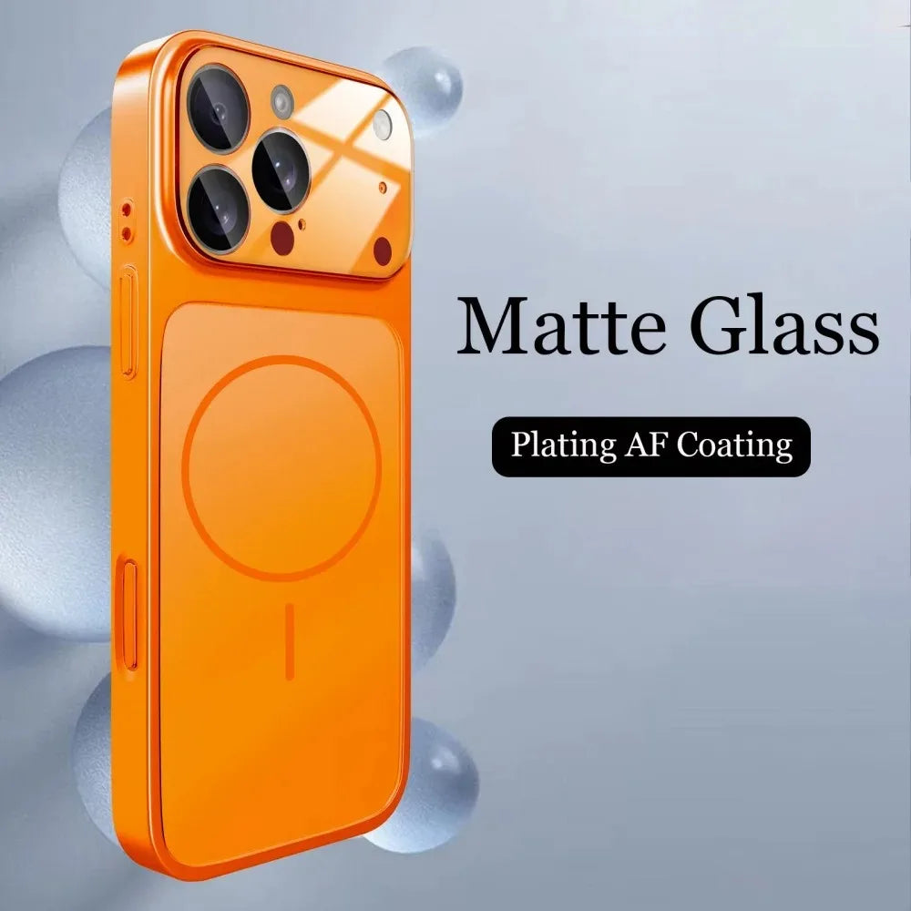 Funda Premium Nano Glass Mate para iPhone [Modelo] - Tacto Vidrio Suave con MagSafe