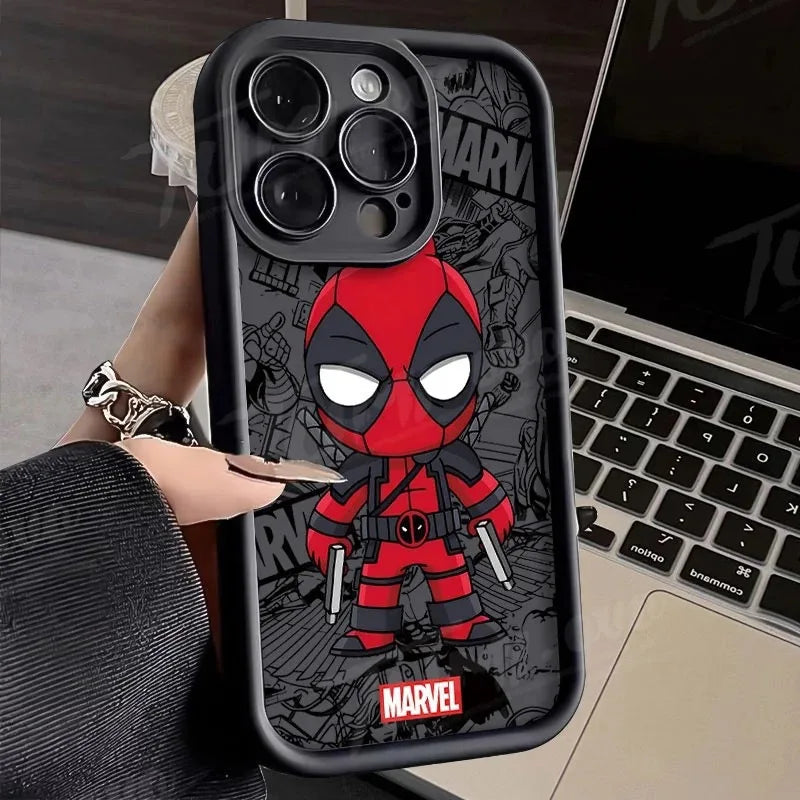 Carcasa TPU Antigolpes Textura Cuero con Graffiti - Protección Suave para iPhone