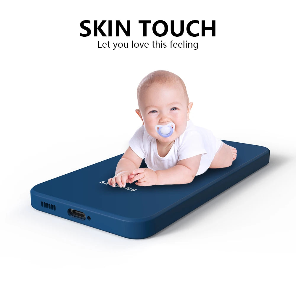 “Funda Samsung Liquid Silicone Soft-Touch – Compatible S25/S24/S24 Ultra/S24 Plus/S24 FE/S23/S22/S21/Note 20/10 – Protección Total”